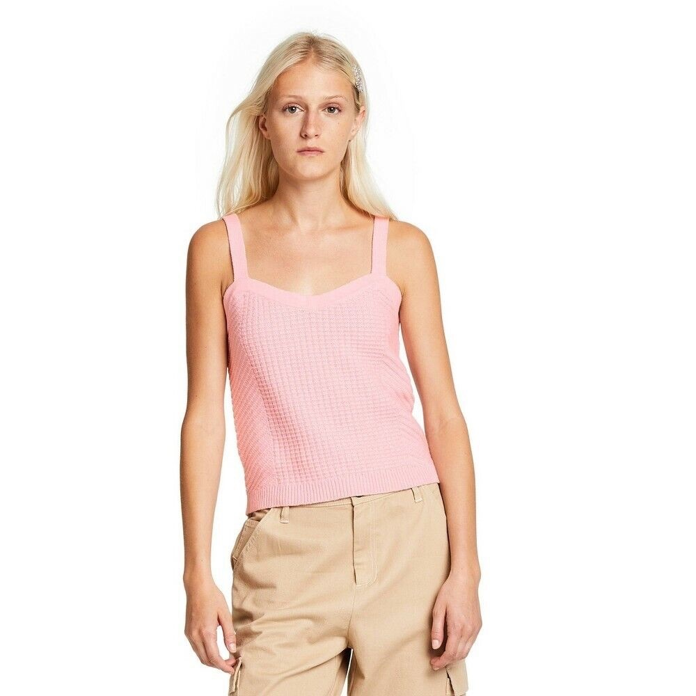 Sandy Liang Target knit pink tank top size small
